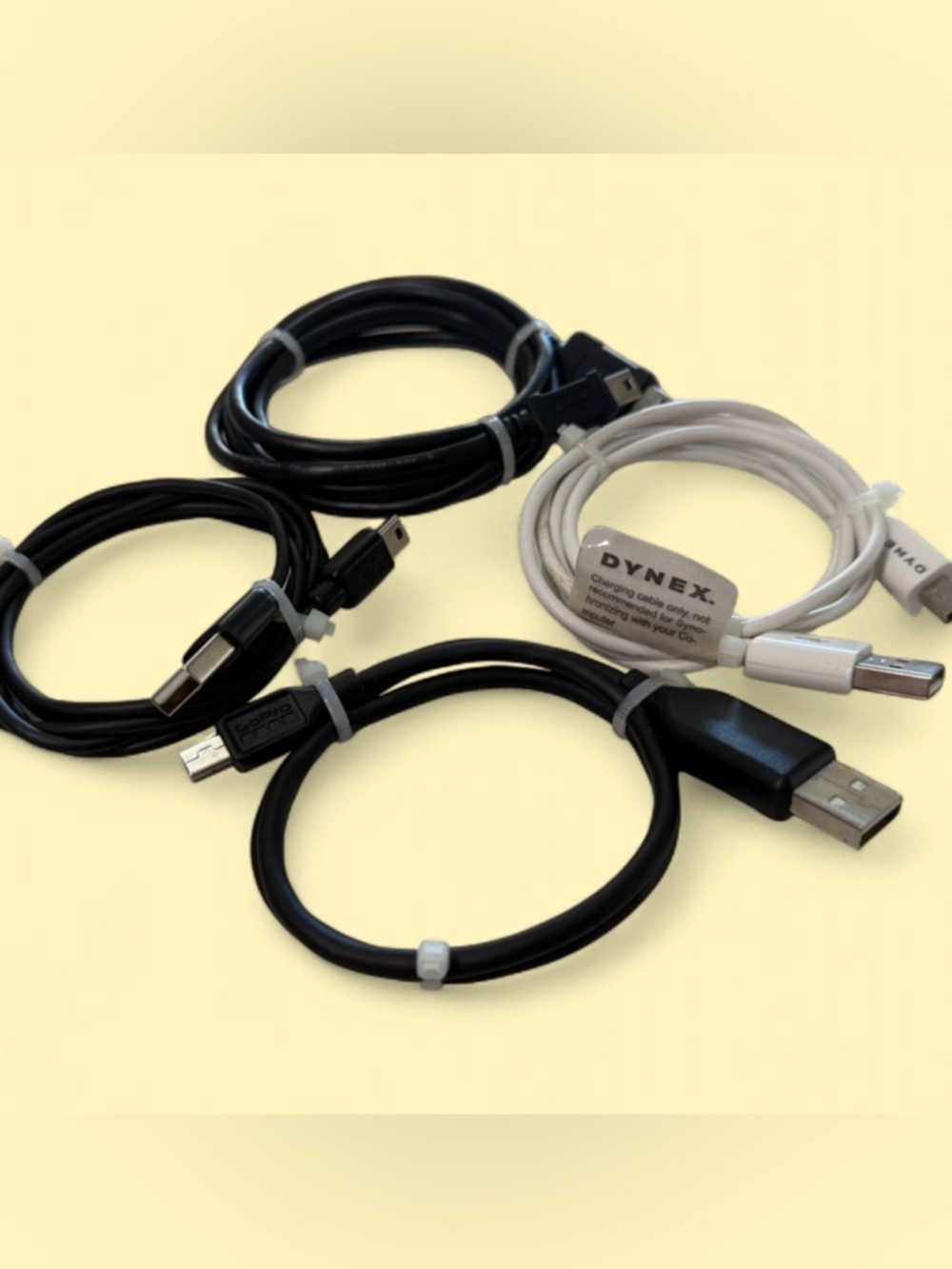 USB Type A To Mini USB Data Transfer Connectors , 5ft-4ft And 2ft Long.
